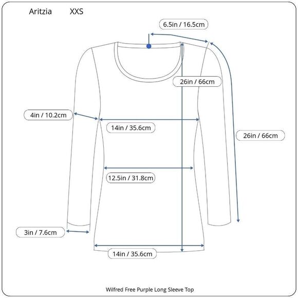 ARITZIA Wilfred Free Diapason Purple Long Sleeve T-Shirt XXS - Picture 16 of 16